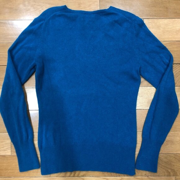 Apt9 100% Cashmere V-Neck Teal Sweater Size M - Picture 2 of 7